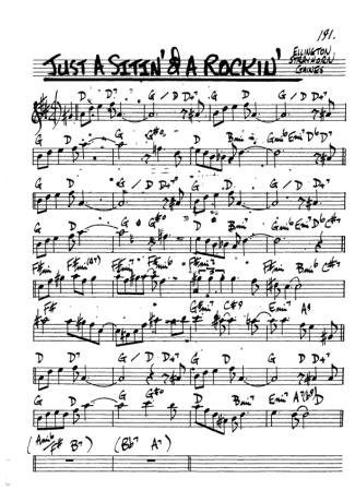 The Real Book of Jazz Just a Sitin and a Rockin score for Alto Saxophone