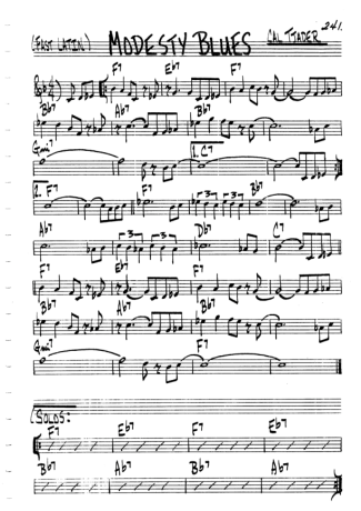 The Real Book of Jazz Modesty Blues score for Flute