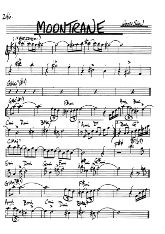 The Real Book of Jazz Moontrane score for Alto Saxophone