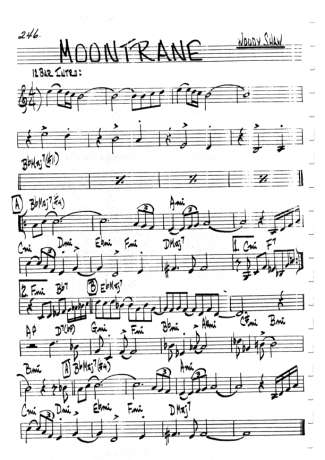 The Real Book of Jazz Moontrane score for Clarinet (C)