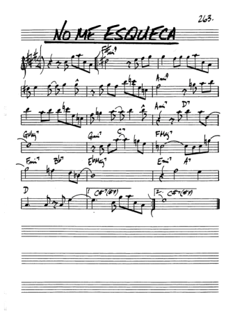 The Real Book of Jazz No Me Esqueça score for Alto Saxophone