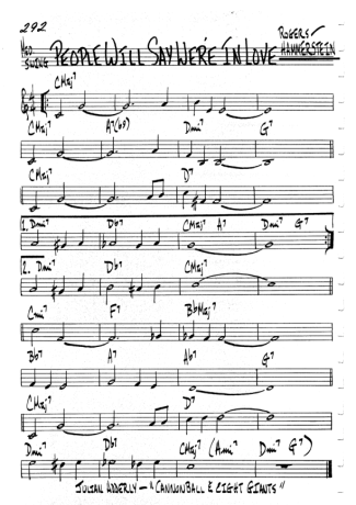 The Real Book of Jazz People Will Say We're In Love score for Keyboard