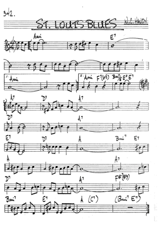 The Real Book of Jazz St Louis Blues score for Clarinet (Bb)