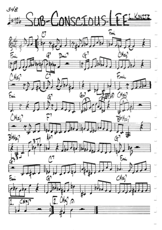 The Real Book of Jazz Subconscious Lee score for Keyboard