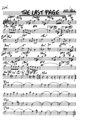 The Real Book of Jazz The Last Page score for Alto Saxophone
