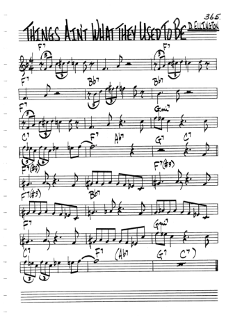 The Real Book of Jazz Things Aint What They Used To Be score for Violin