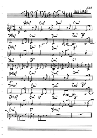 The Real Book of Jazz This I Dig Of You score for Clarinet (C)