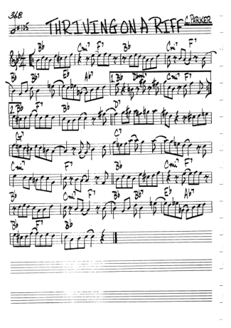 The Real Book of Jazz Thriving On A Riff score for Violin