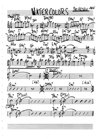 The Real Book of Jazz Water Colors score for Flute