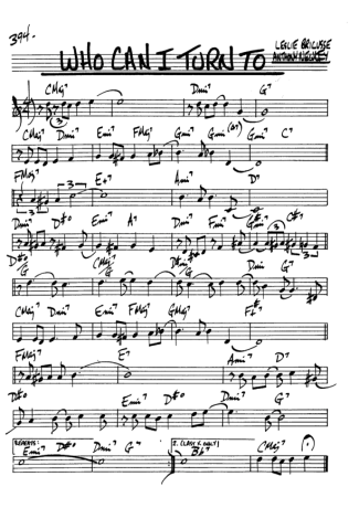The Real Book of Jazz Who Can I Turn To score for Alto Saxophone