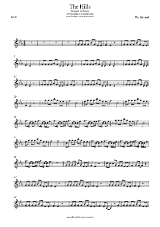 The Weeknd The Hills score for Harmonica