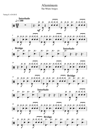 The White Stripes Aluminum score for Drums