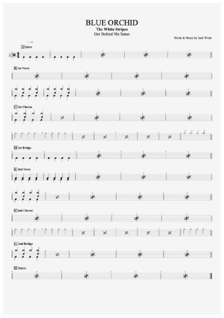 The White Stripes Blue Orchid score for Drums