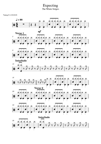 The White Stripes Expecting score for Drums