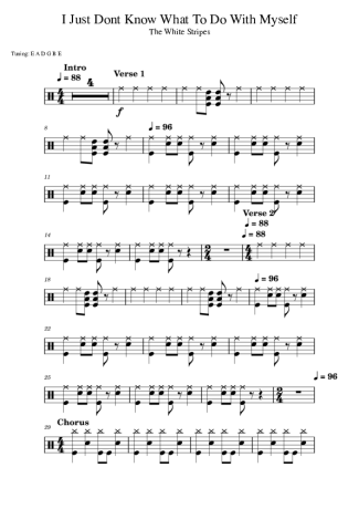 The White Stripes I Just Don T Know What To Do With Myself score for Drums