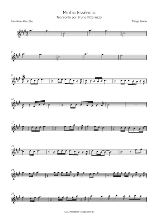 Thiago Brado  score for Alto Saxophone