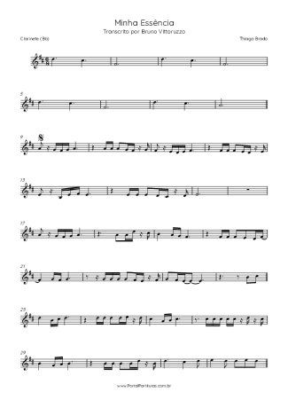 Thiago Brado  score for Clarinet (Bb)
