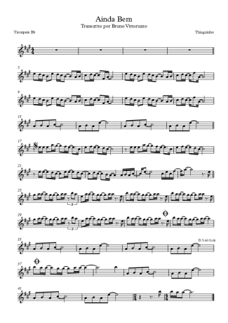 Thiaguinho Ainda Bem score for Trumpet