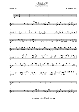 Thirty Seconds to Mars  score for Trumpet