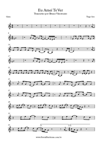 Tiago Iorc Eu Amei Te Ver score for Harmonica