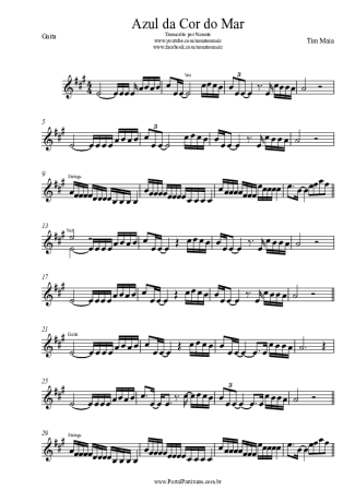 Tim Maia Azul Da Cor Do Mar score for Harmonica