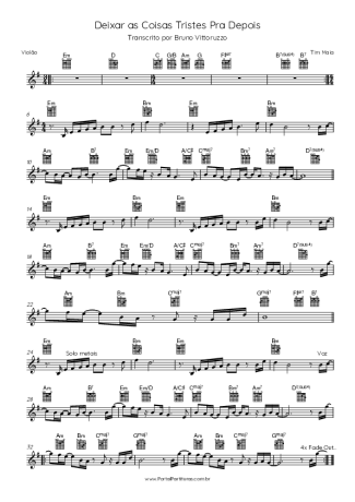 Tim Maia  score for Acoustic Guitar