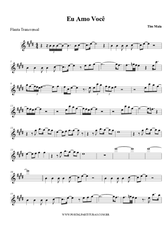 Tim Maia Eu Amo Você score for Flute