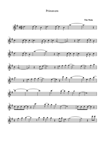 Tim Maia Primavera score for Tenor Saxophone Soprano (Bb)