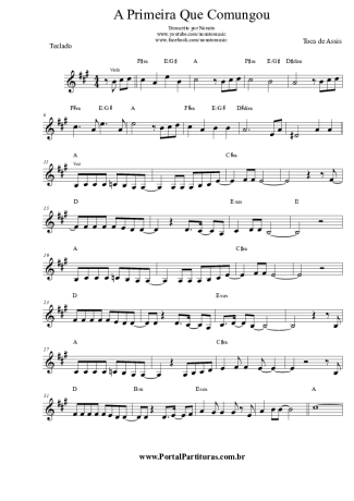 Toca de Assis A Primeira Que Comungou score for Keyboard