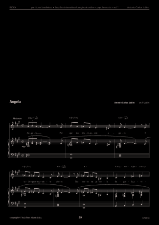 Tom Jobim Angela score for Piano