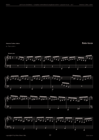 Tom Jobim Bate-boca score for Piano