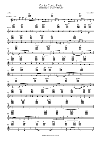 Tom Jobim Canta, Canta Mais score for Acoustic Guitar
