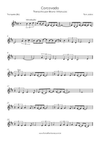 Tom Jobim Corcovado score for Trumpet