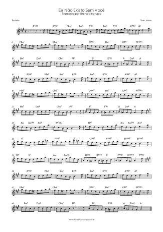 Tom Jobim Eu Não Existo Sem Você score for Keyboard