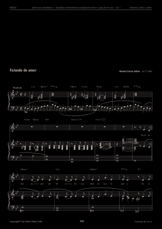 Tom Jobim Falando de Amor score for Piano