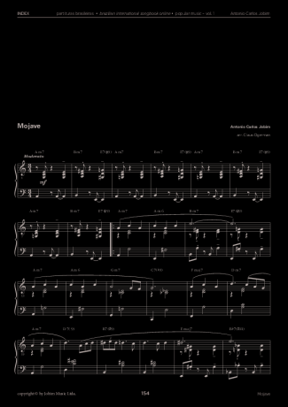 Tom Jobim Mojave score for Piano