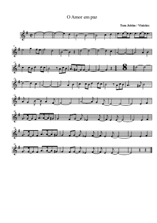 Tom Jobim O Amor Em Paz score for Tenor Saxophone Soprano (Bb)