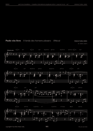 Tom Jobim Paulo Vôo Livre score for Piano