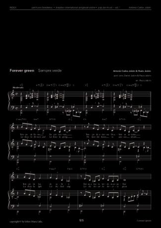 Tom Jobim Pra Sempre Verde score for Piano