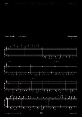Tom Jobim Quebra Pedra score for Piano