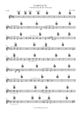 Tom Jones Lingering On score for Acoustic Guitar
