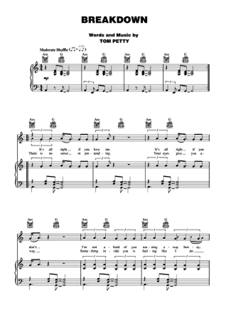 Tom Petty Breakdown score for Piano