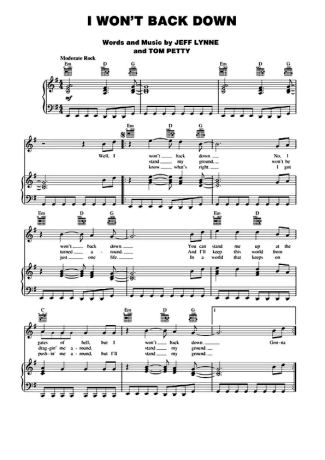 Tom Petty  score for Piano