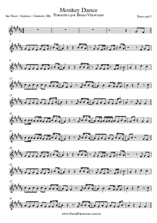 Tones and I  score for Clarinet (Bb)