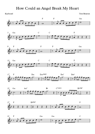 Toni Braxton  score for Keyboard