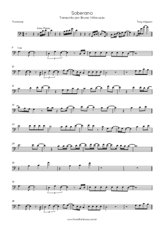 Tony Allysson Soberano score for Trombone