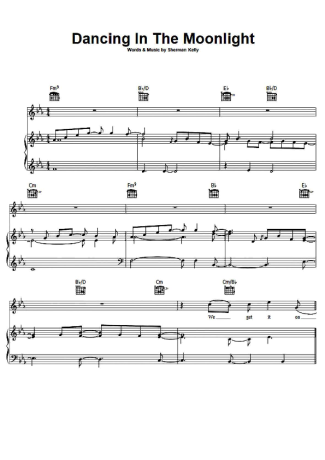 Toploader Dancing In The Moonlight score for Piano