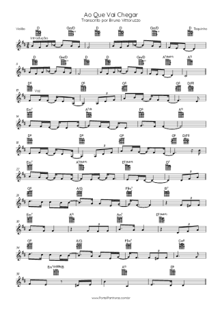 Toquinho Ao Que Vai Chegar score for Acoustic Guitar