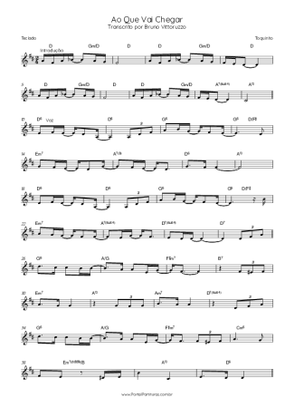 Toquinho Ao Que Vai Chegar score for Keyboard