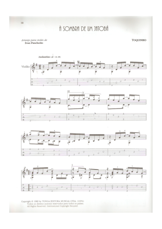 Toquinho À Sombra De Um Jatobá score for Acoustic Guitar